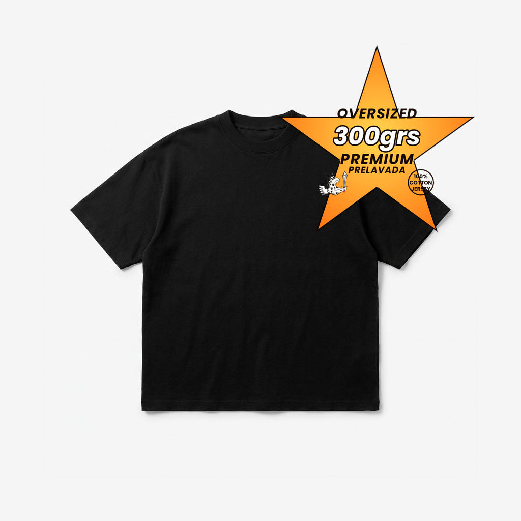 PLAYERA PRELAVADA OVERSIZED 300 GRM 100% ALGODON JERSEY P