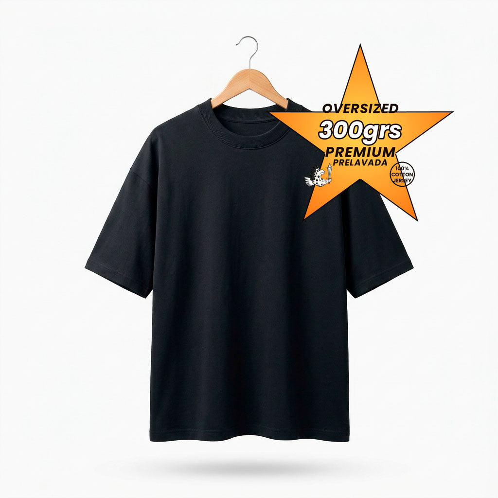 PLAYERA PRELAVADA OVERSIZED 300 GRM 100% ALGODON JERSEY P